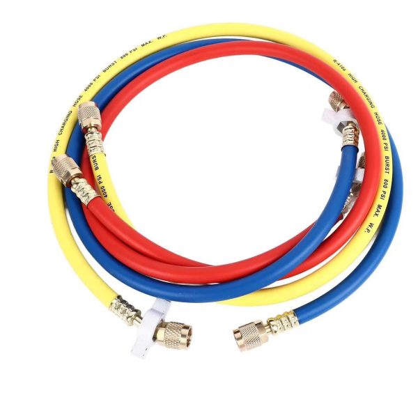 High Pressure Explosion Proof Refrigerant Charging Hose (Rated 70kgf, with Hex Wrench) for R22 R410a R134 R404a, Universal Copper Fittings, Length 0.9m-3m - Image 5