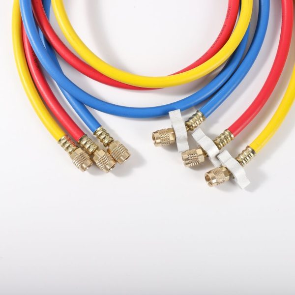 High Pressure Explosion Proof Refrigerant Charging Hose (Rated 70kgf, with Hex Wrench) for R22 R410a R134 R404a, Universal Copper Fittings, Length 0.9m-3m - Image 4