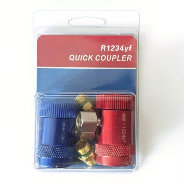 R1234yf AC Refrigerant Quick Coupler Adapter (J639-R-1234yf) for Automotive HVAC - Imej 3