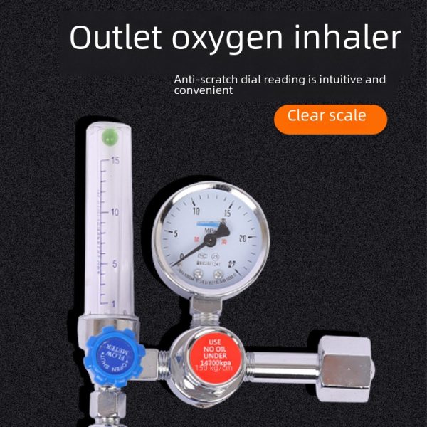Zhenxin Medical Oxygen Regulator Floats Type Oxygen Inhaler with Pressure Gauge for Hospital Home Use - Imagem 3