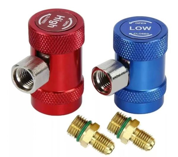 R1234yf AC Refrigerant Quick Coupler Adapter (J639-R-1234yf) for Automotive HVAC - Imej 5