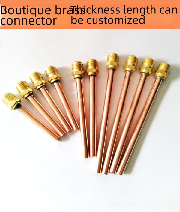 HVAC Refrigeration Charging Valve 6.35mm Brass Copper Access Valve for R-series Refrigerants, Custom Length