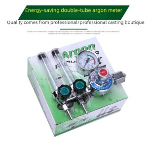 Yuepai Dual-Tube Argon Regulator Pressure Gauge for Welding, 0-25MPa Range, Energy Saving Design