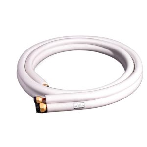 Copper Refrigeration Tube Insulation Kit with Nuts (12.7x0.6mm/19.05x0.8mm, 3m) for HVAC Ductless Mini Split Air Conditioners