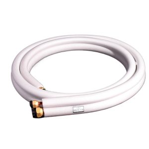 Split AC Copper Line Set (12.7mm OD/0.6mm Wall, 19.05mm OD/0.8mm Wall) with Pre-Insulation for 5HP Air Conditioners, 3 Meter Length